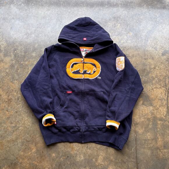 Crazy Vintage Y2K Thick Ecko Zip Sweatshirt